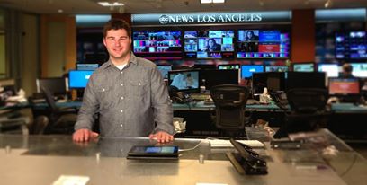 Dumont visiting the ABC News bureau in Los Angeles, CA